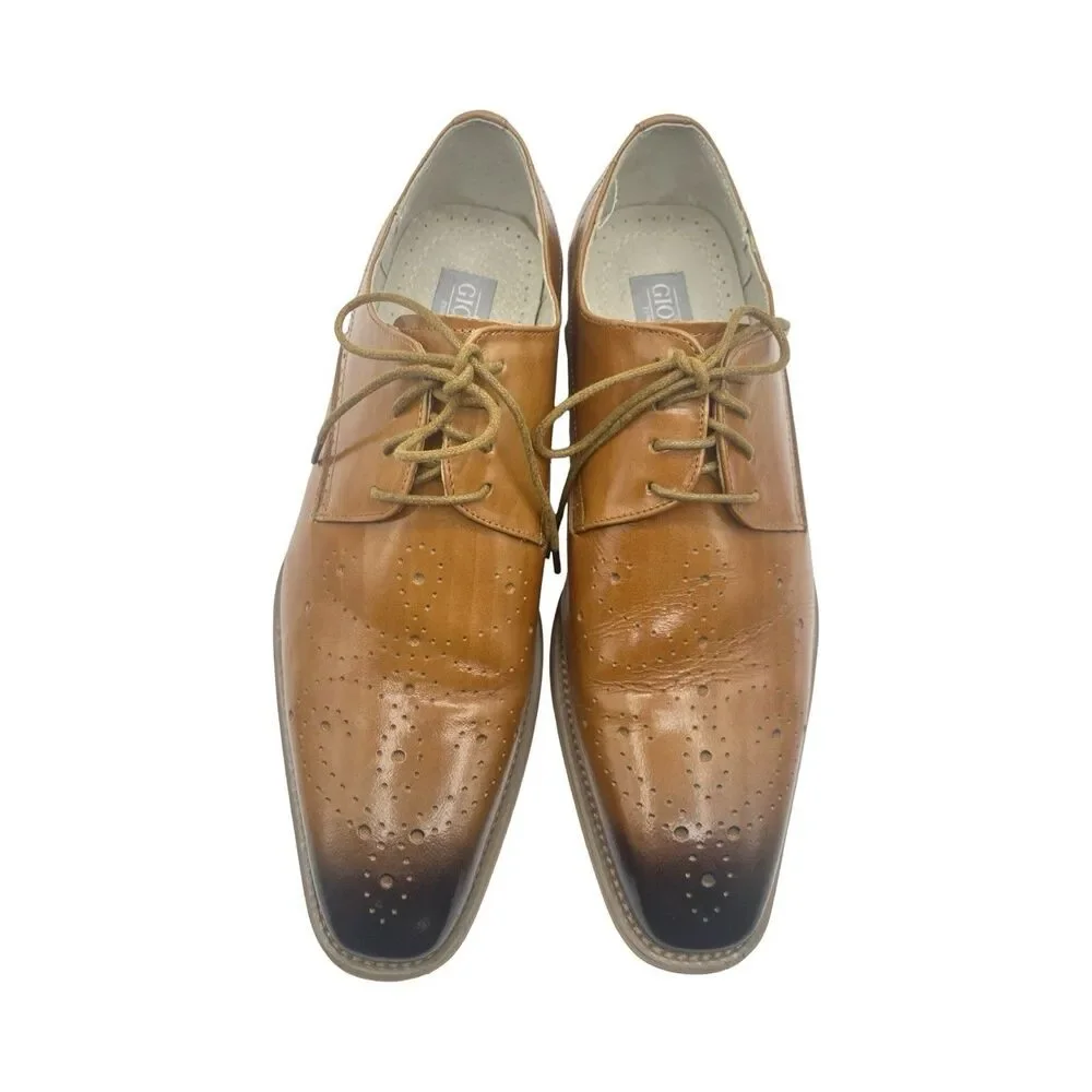 Giovanni Men's JOEL Dress Shoes Genuine Leather Oxfords Size 8.5